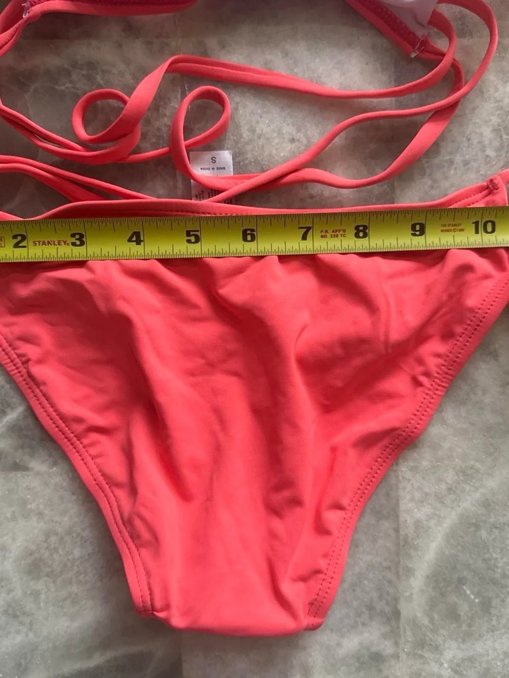 Women’s Strappy Coral Bikini Set - Push-Up Top & Bottom